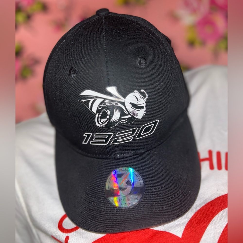 1320 black racing hat turbo diesel gas race car truck unisex baseball cap nwt